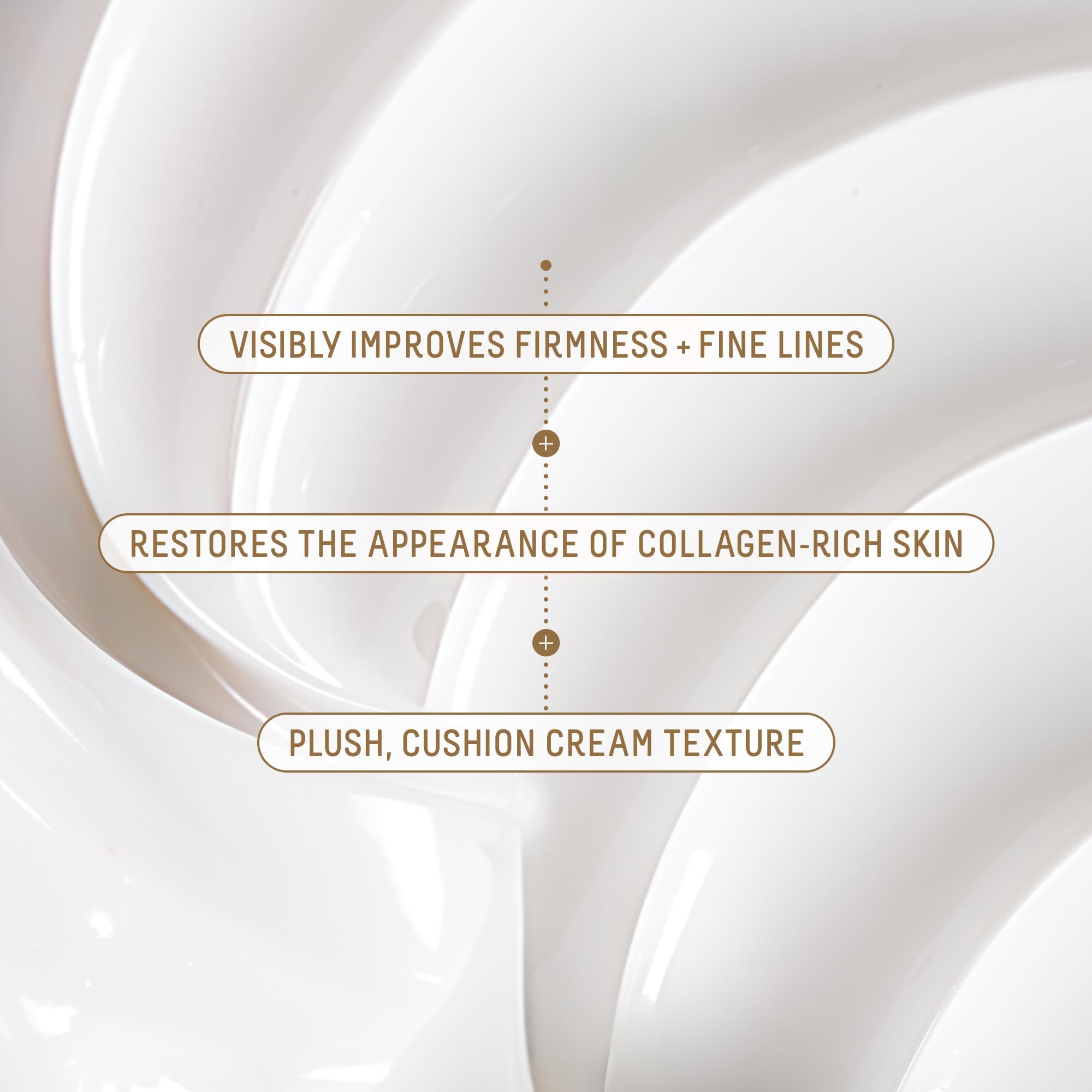 BIOSSANCE cream on hand illustrating fast absorption and plumping benefit