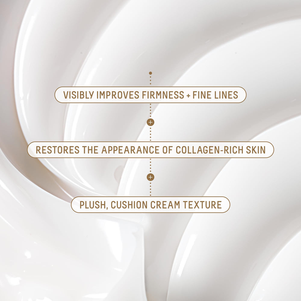 BIOSSANCE cream on hand illustrating fast absorption and plumping benefit