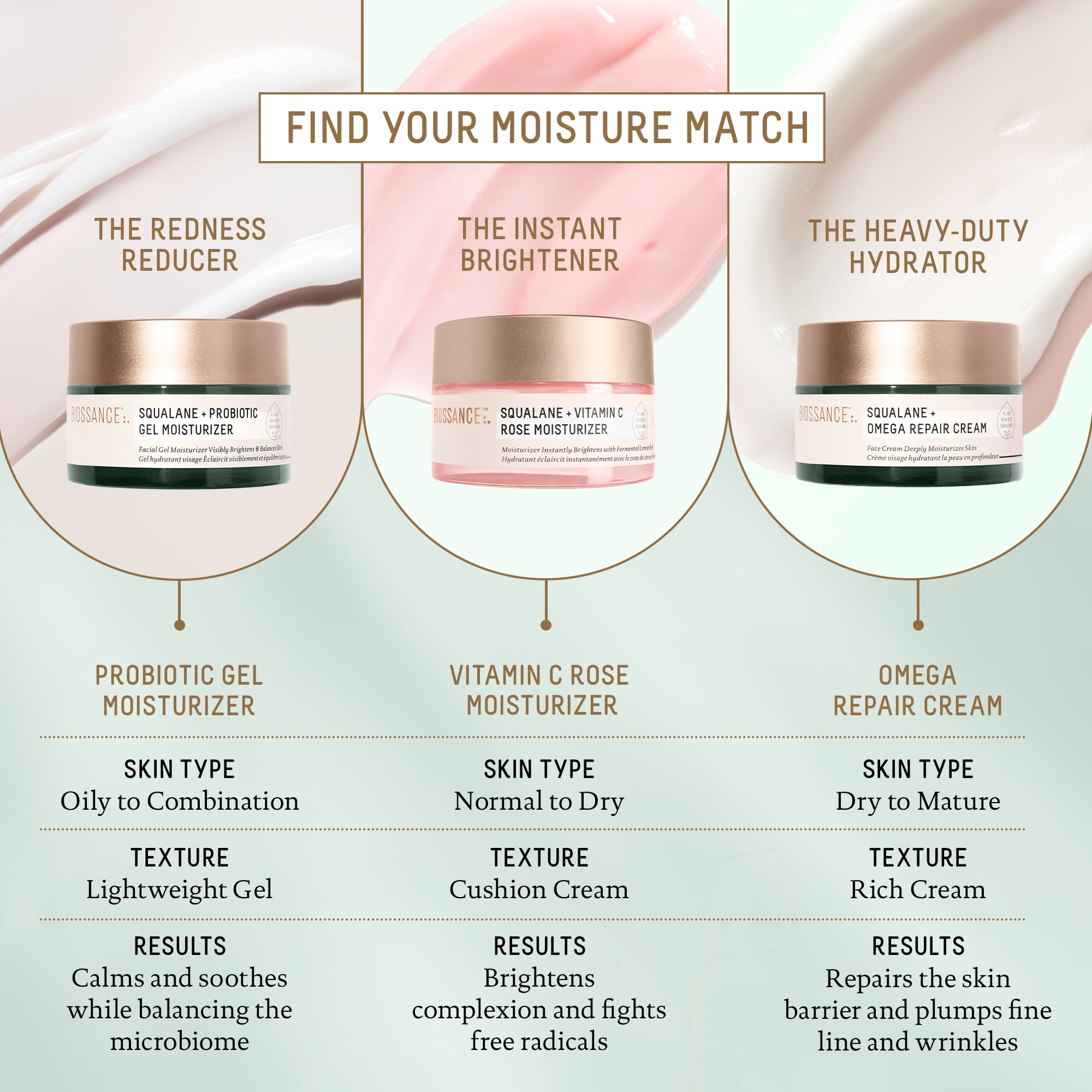BIOSSANCE cream with acai berries highlighting plant-based replenishment