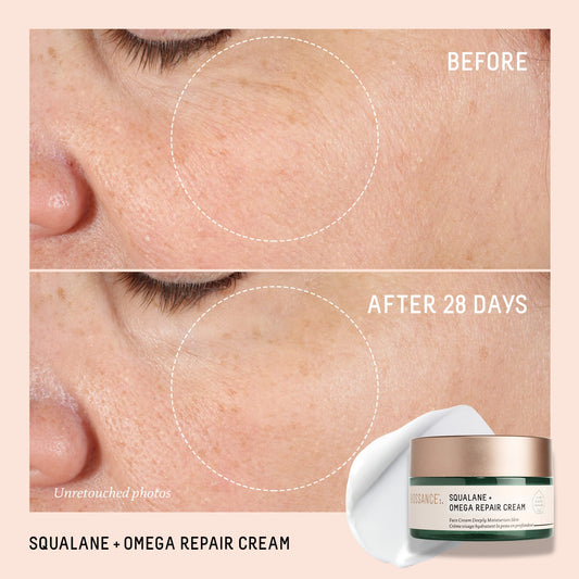 BIOSSANCE creamy whipped texture close-up conveying lightweight absorption
