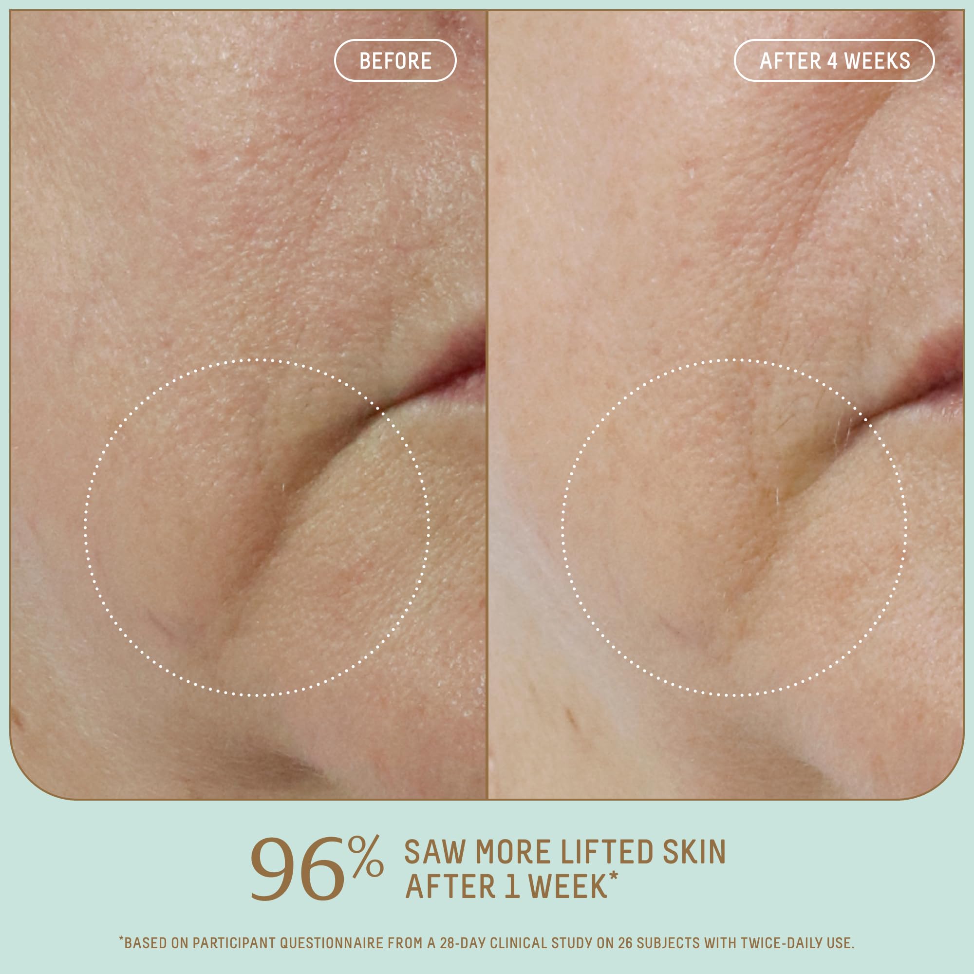 Biossance pump dispensing serum demonstrating easy, controlled application benefit