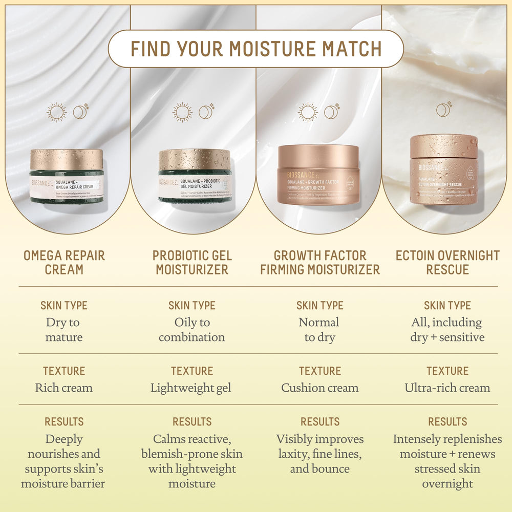 BIOSSANCE label close-up reading actives and clear ingredient benefit