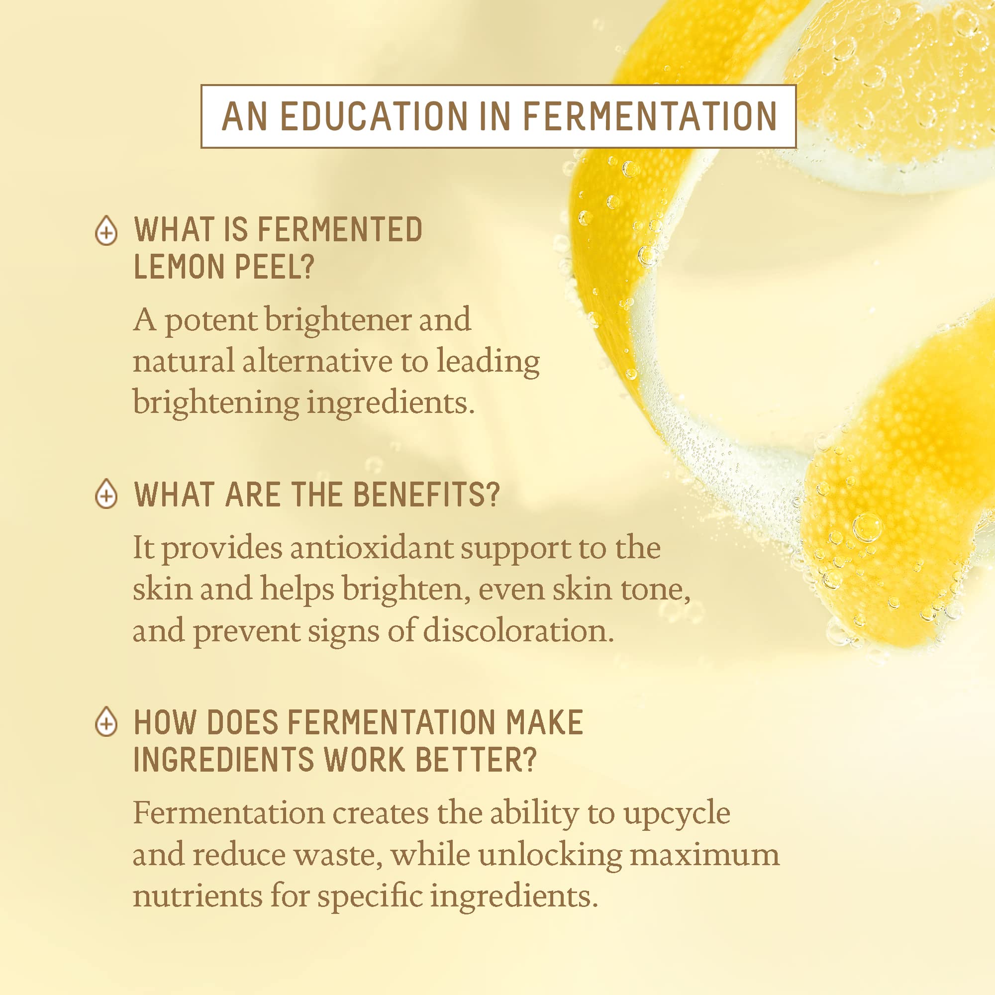 BIOSSANCE label close-up highlighting vitamin C and fermented lemon ingredients