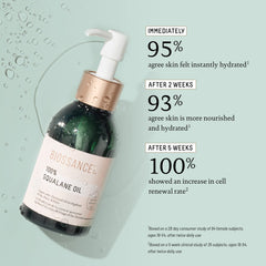 BIOSSANCE oil on hair ends showing reduced frizz and added shine benefit