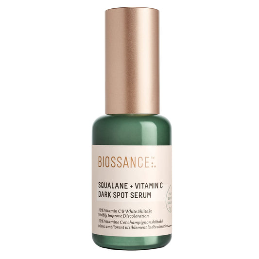 BIOSSANCE bottle front view showing product and clean branding for easy identification