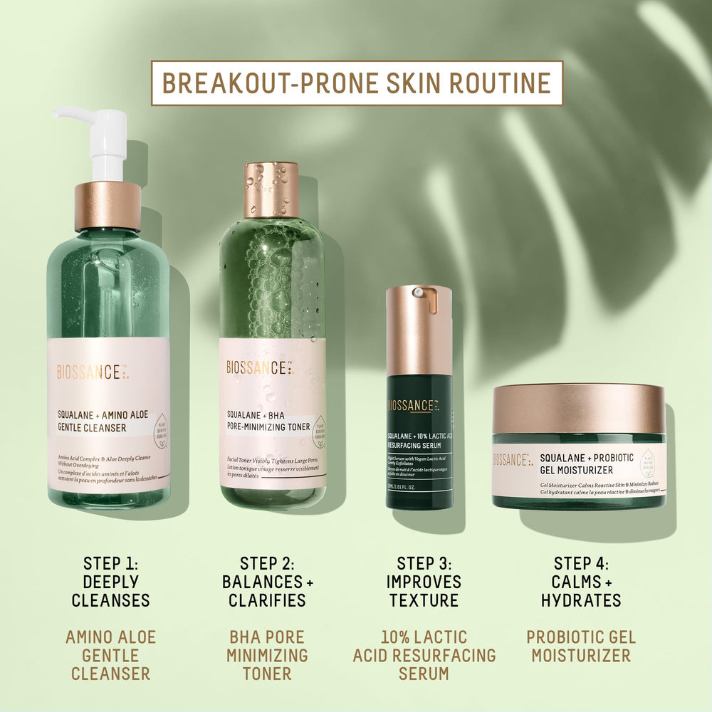 BIOSSANCE under makeup demonstration showing smooth, non-greasy base for foundation