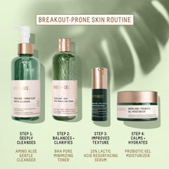 BIOSSANCE under makeup demonstration showing smooth, non-greasy base for foundation