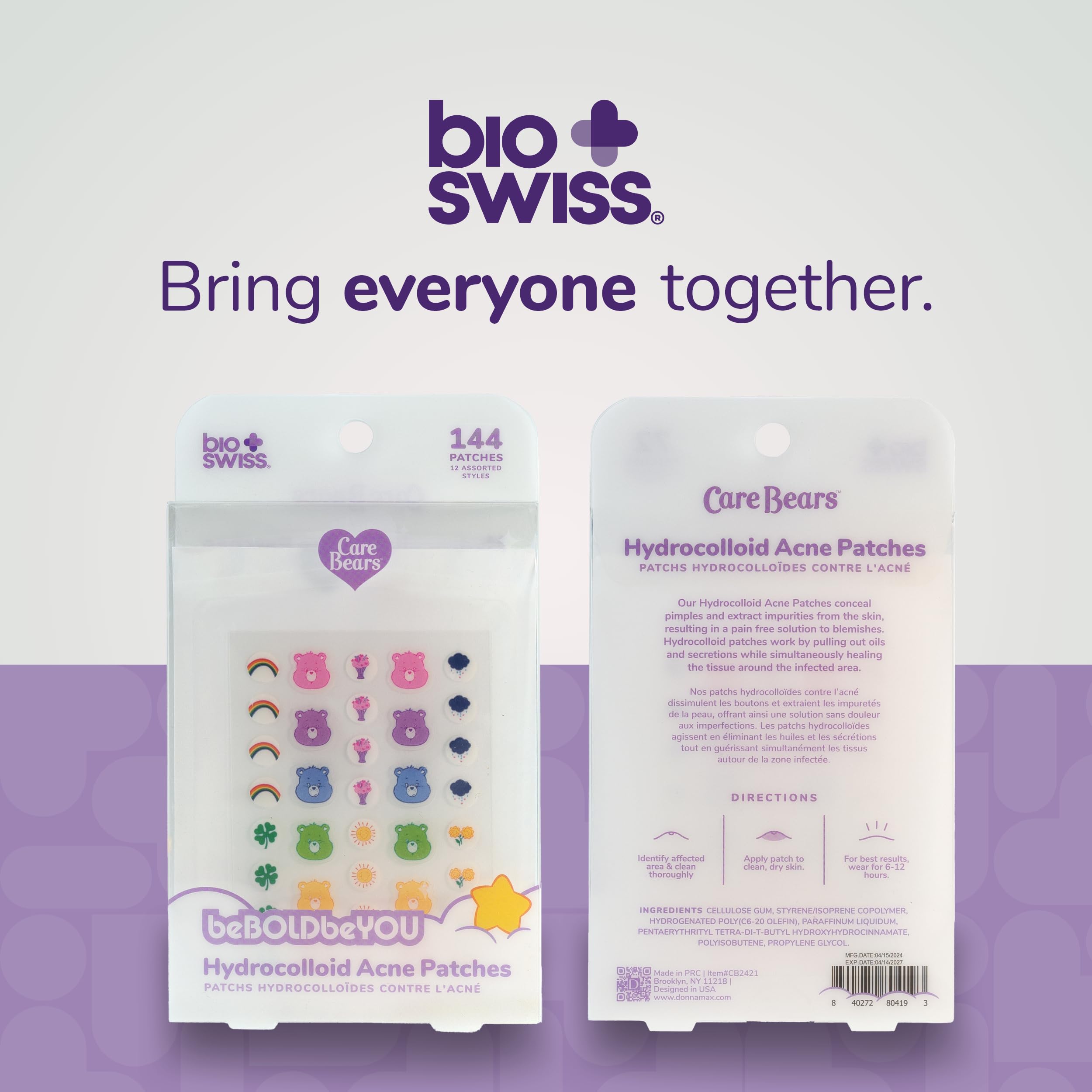 BioSwiss patches on bathroom vanity showing convenient travel-ready pack