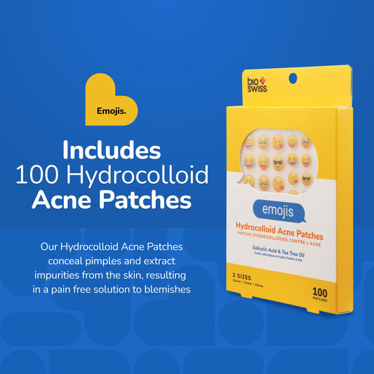 BioSwiss close-up of hydrocolloid texture highlighting absorbent surface for blemish care