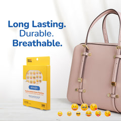 BioSwiss assorted emoji designs arranged to show playful concealment and confidence boost