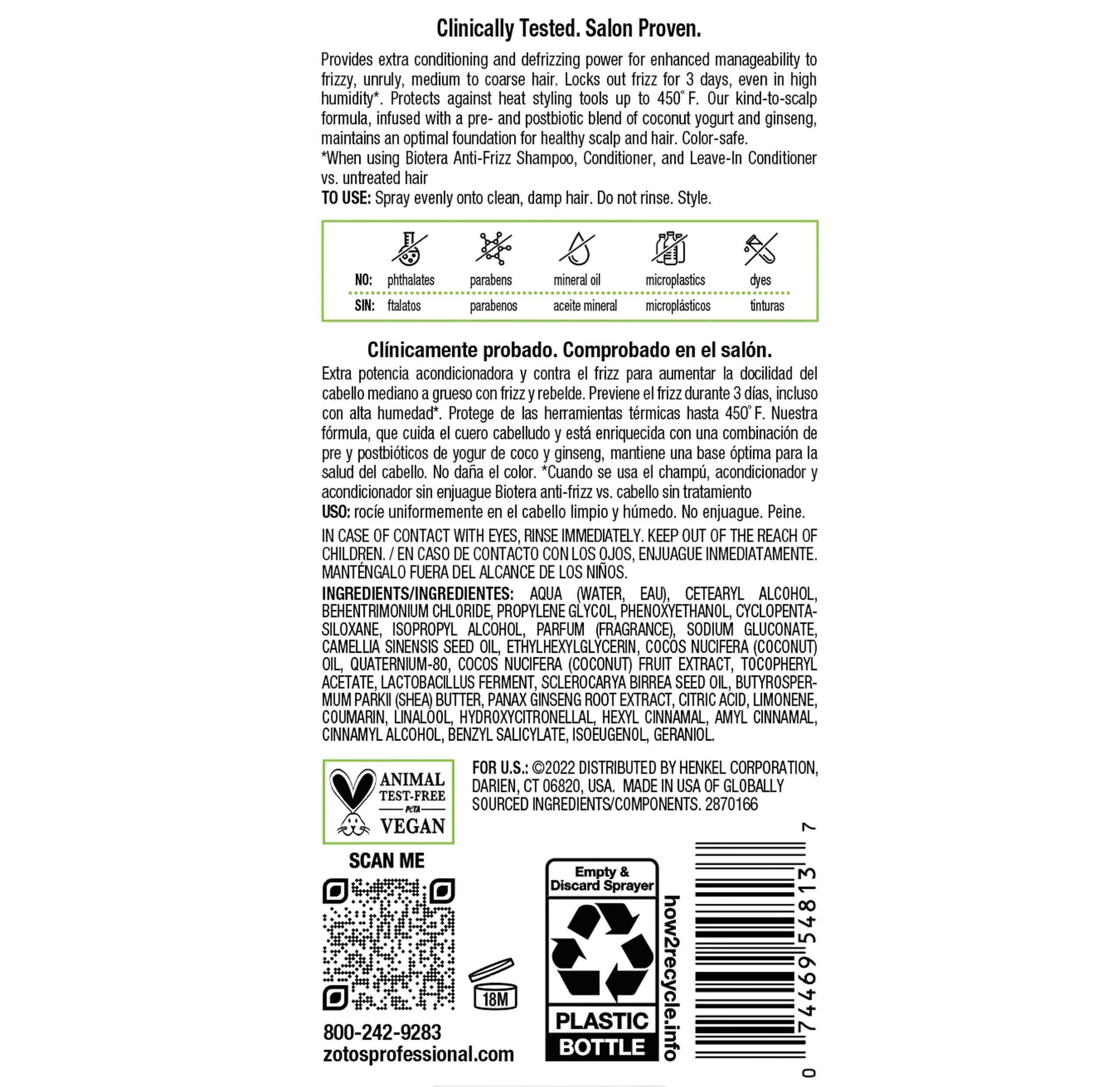 Biotera 8 fl oz bottle in hand showing actual product size