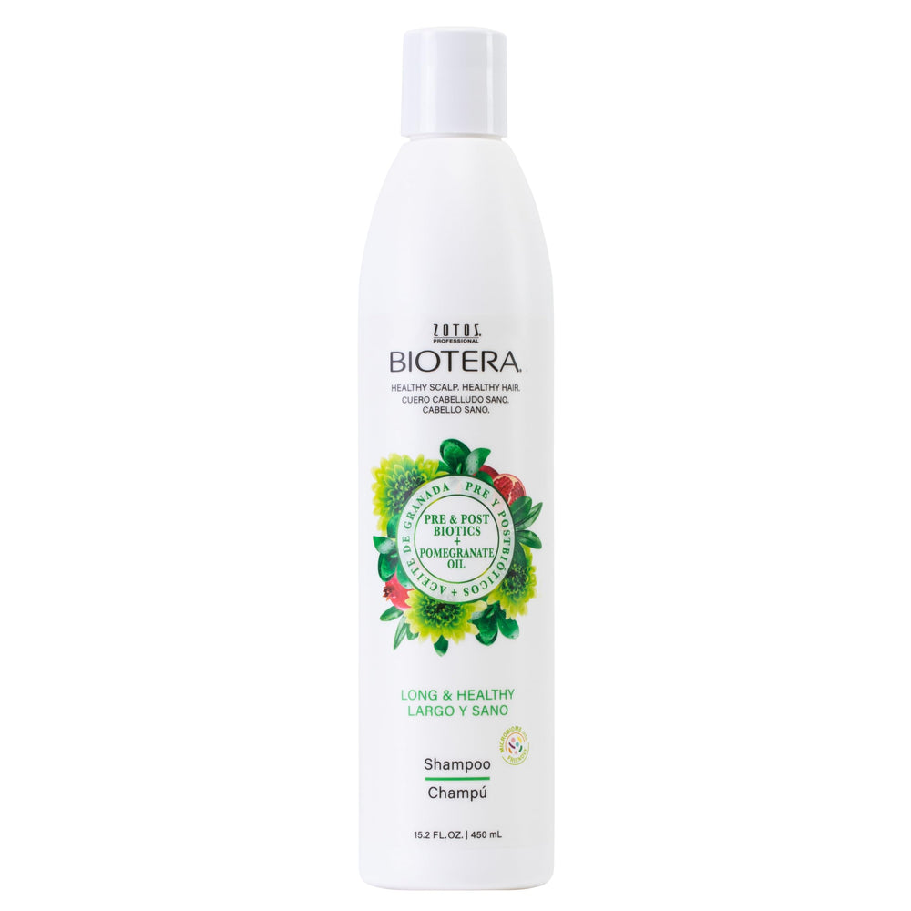 Biotera front bottle showing label and benefit for long hair
