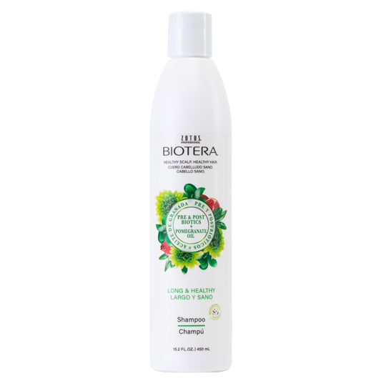 Biotera front bottle showing label and benefit for long hair