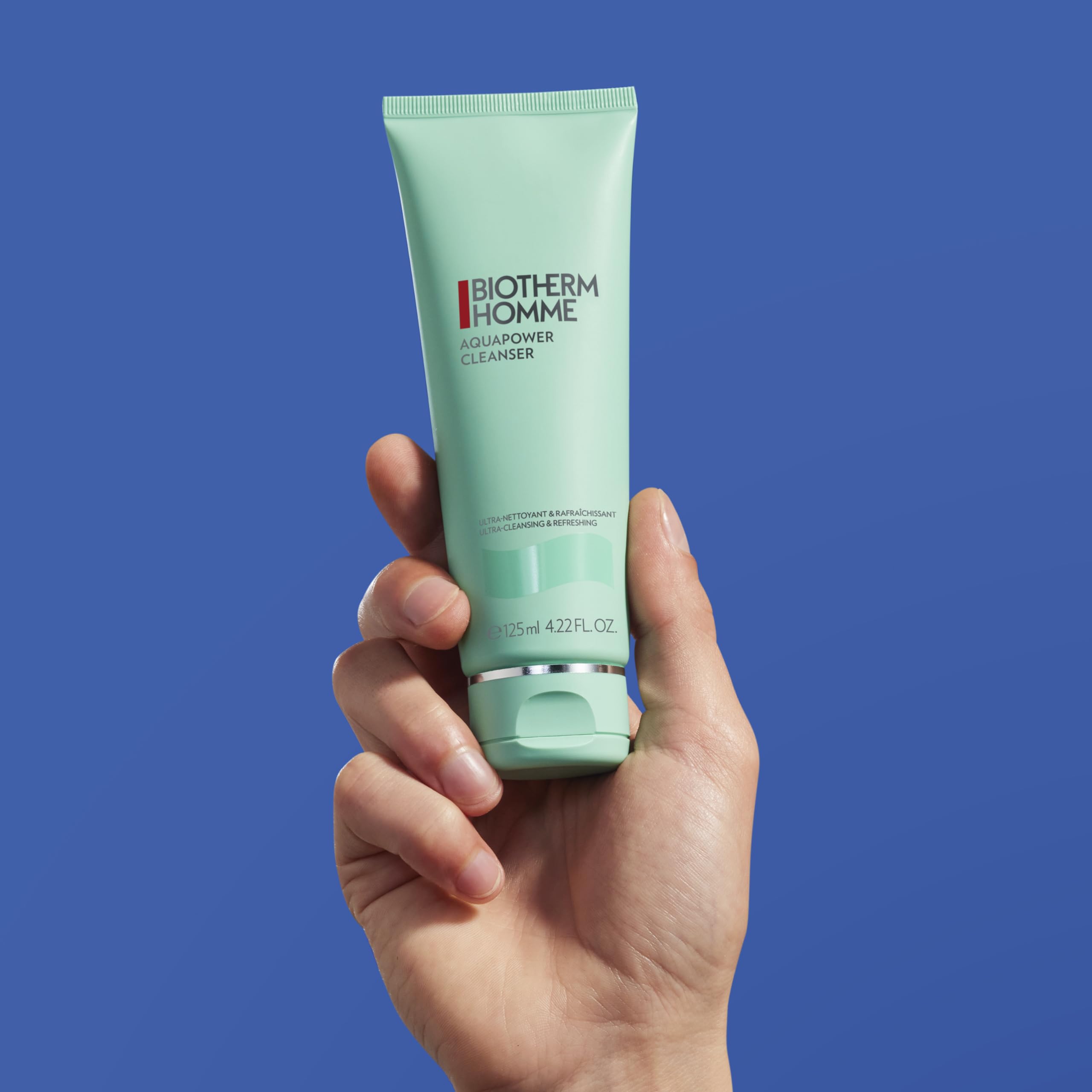 Biotherm Homme creamy foam lather that softens hair and cleans skin