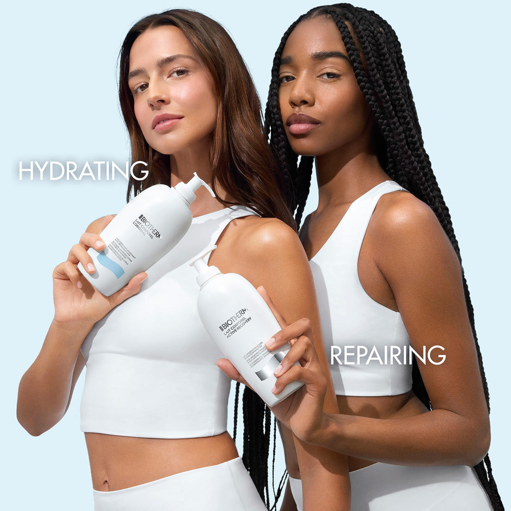 Biotherm applied on arm demonstrating smoothing and hydration benefit