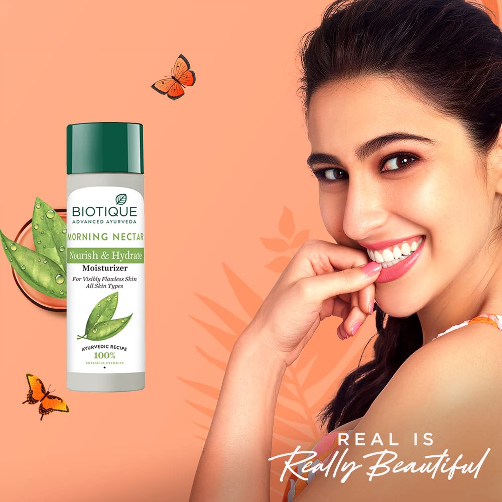 Biotique open jar cream texture close-up demonstrating lightweight absorption