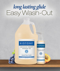 BIOTONE gel texture close-up highlighting silky glide and smooth coverage