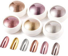 BISHENGYF jar front view showing gold chrome pigment and packaging benefits