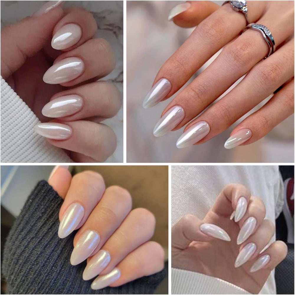 BISHENGYF hand lifestyle shot wearing chrome manicure, shows glam result