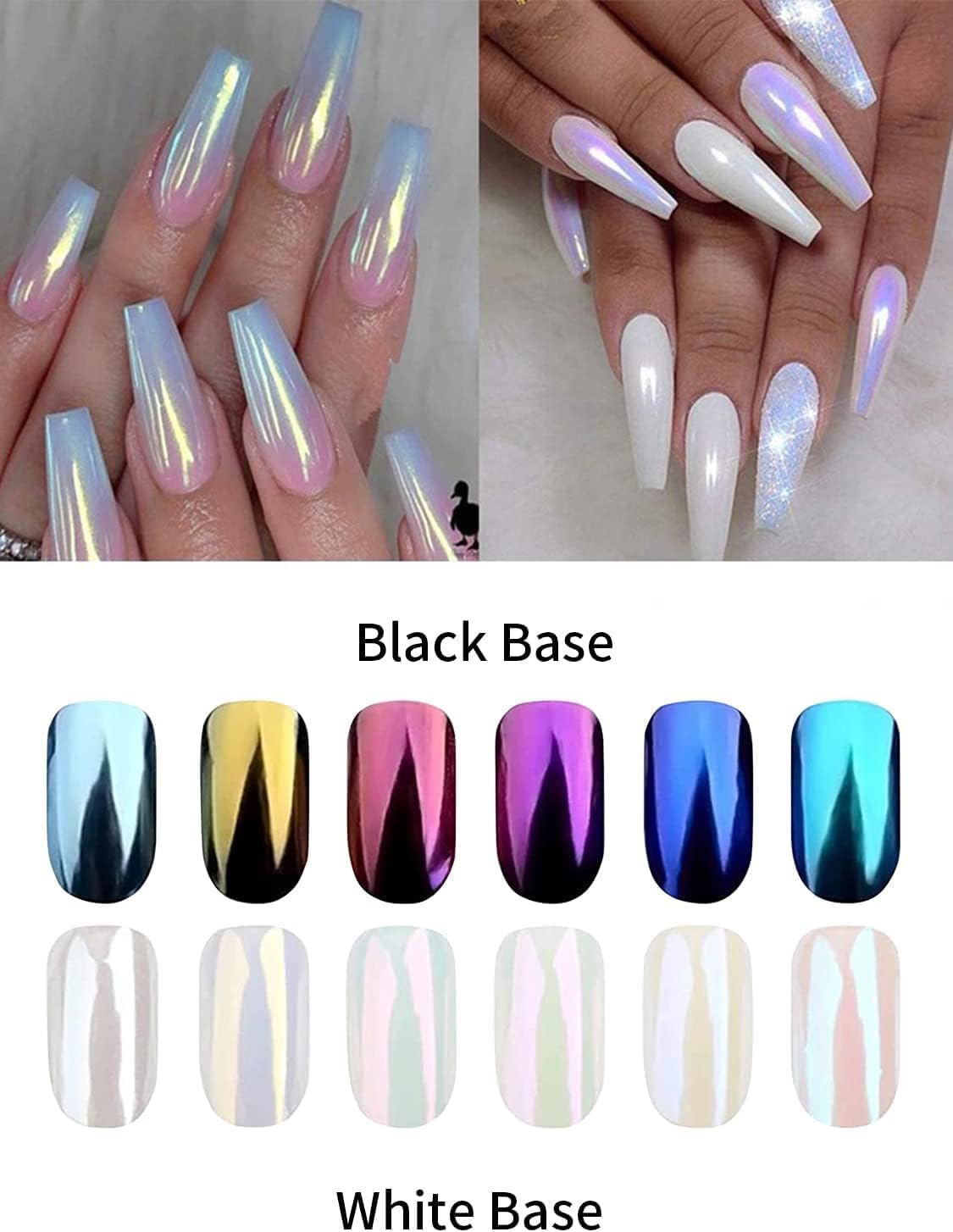 salon manicure scene using BISHENGYF powder, professional-look luminous nails
