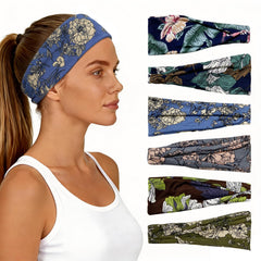 BITENET front pack of six floral headbands showing variety and value