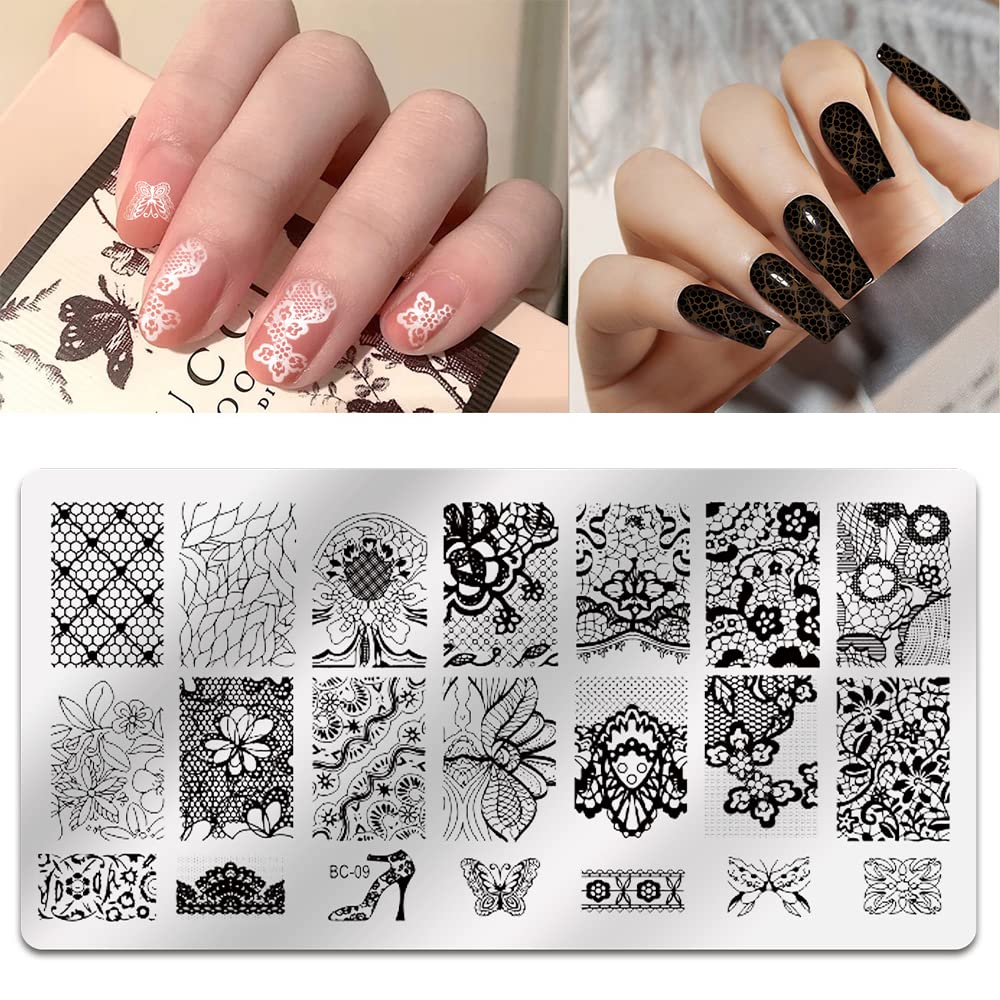 Biutee close-up of stainless steel plate lace pattern showing fine detail and crisp lines
