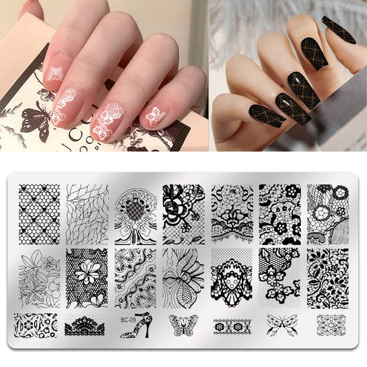 Biutee close-up of stainless steel plate lace pattern showing fine detail and crisp lines