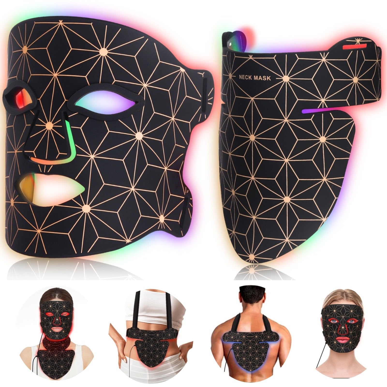 biuufish front view mask showing full LED coverage and even treatment