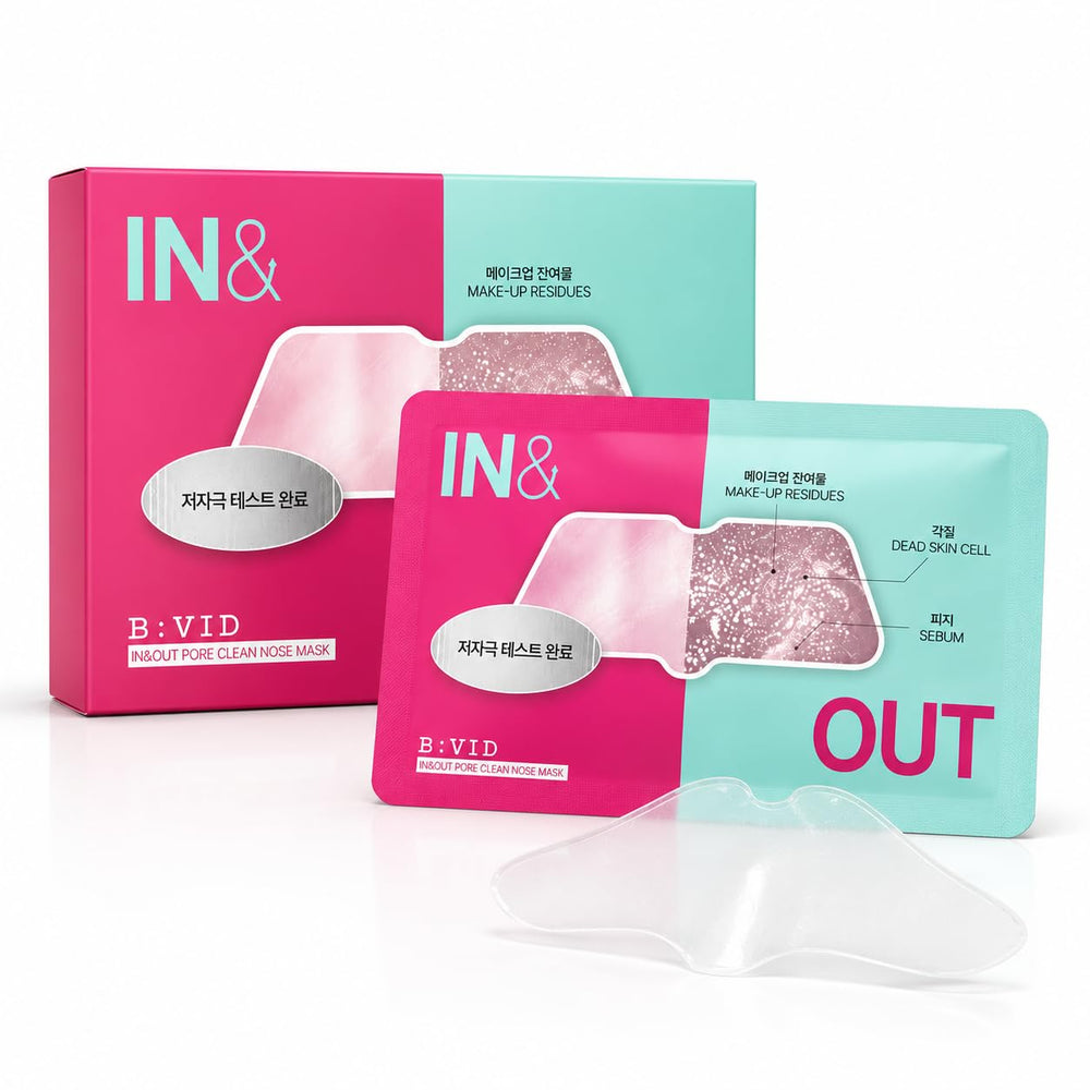 BIVID front packaging showing nose packs and key ingredients for clear pores