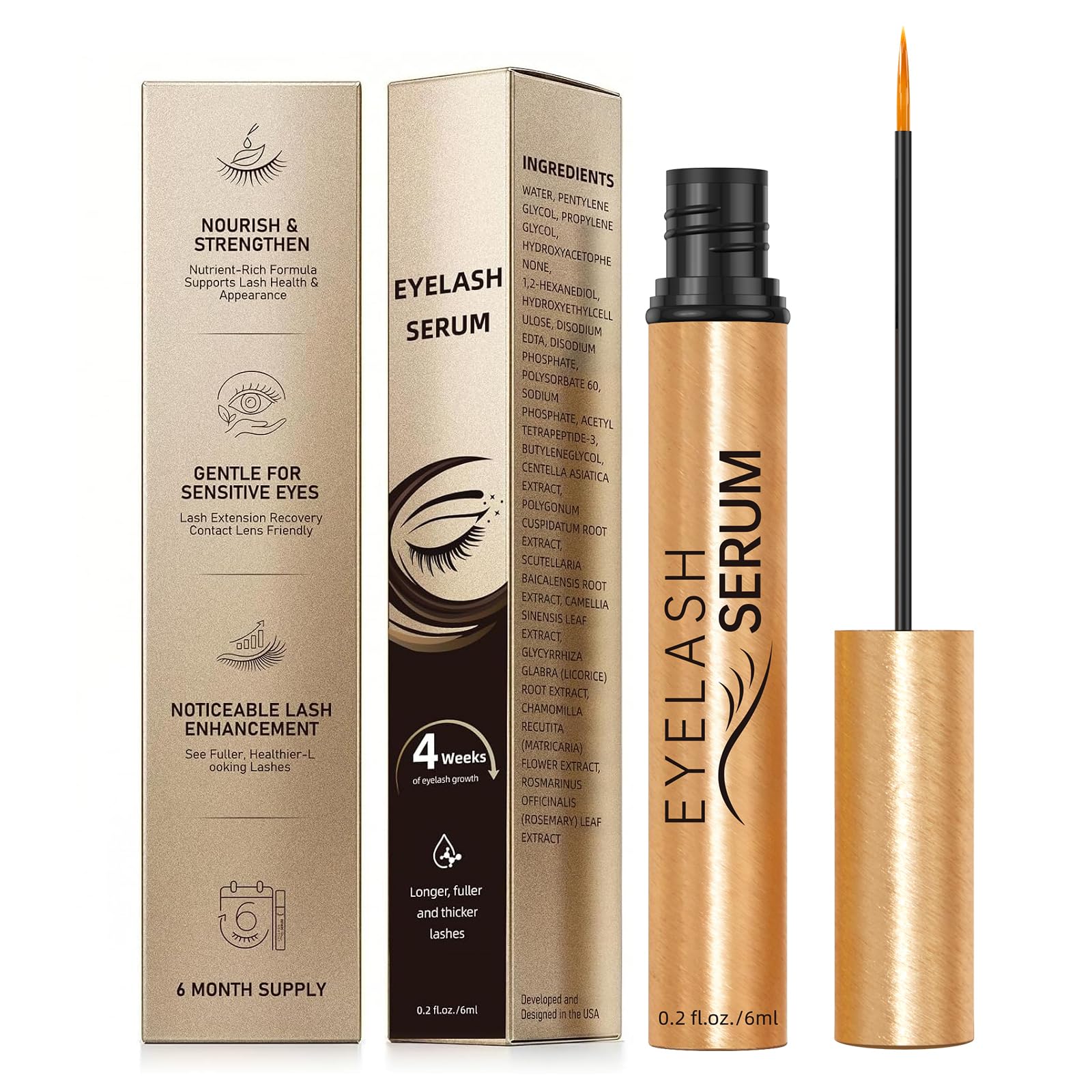 BIYSBER front packaging rose gold tube showing premium design and travel benefit