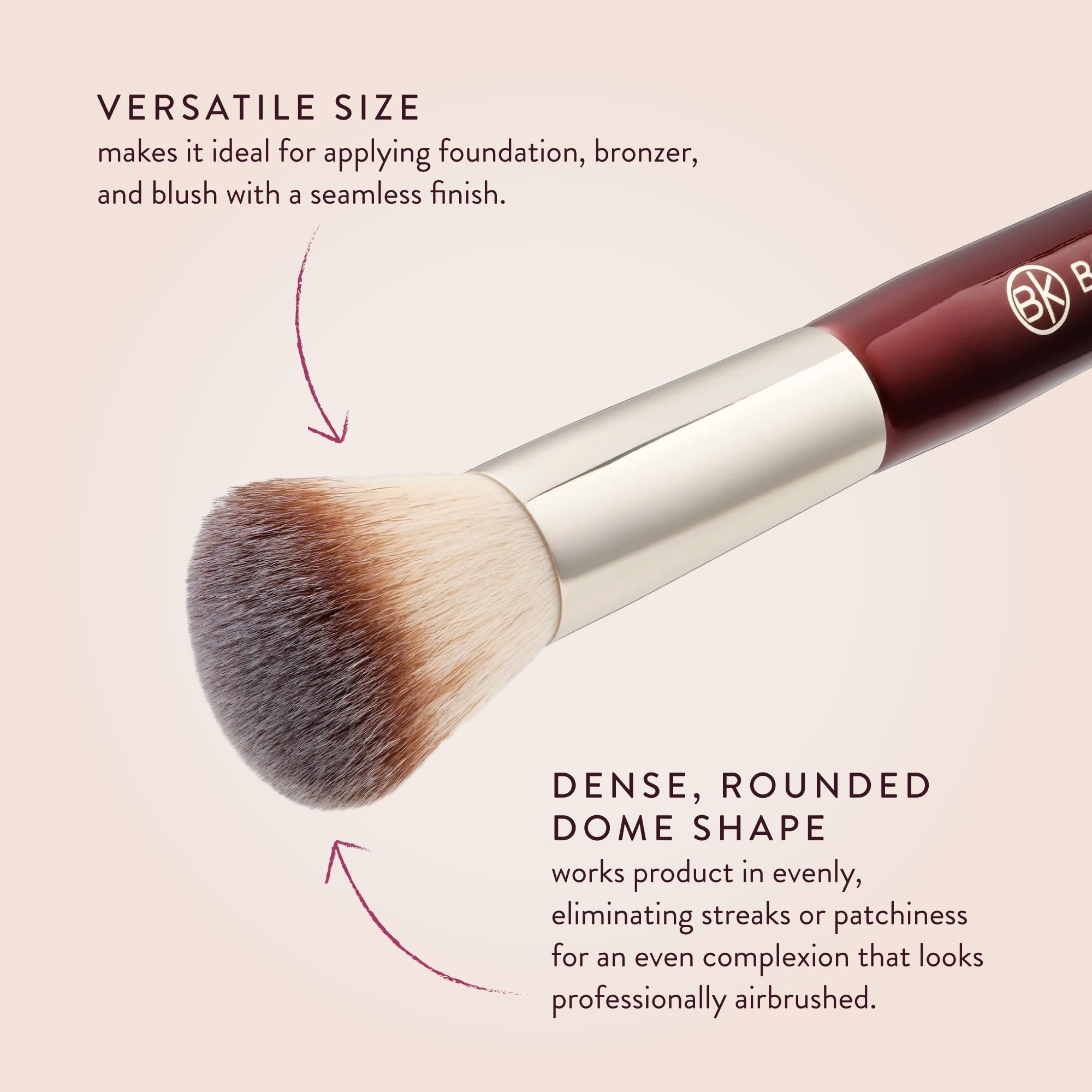 BK BEAUTY 106 blending demo on face showing airbrushed coverage