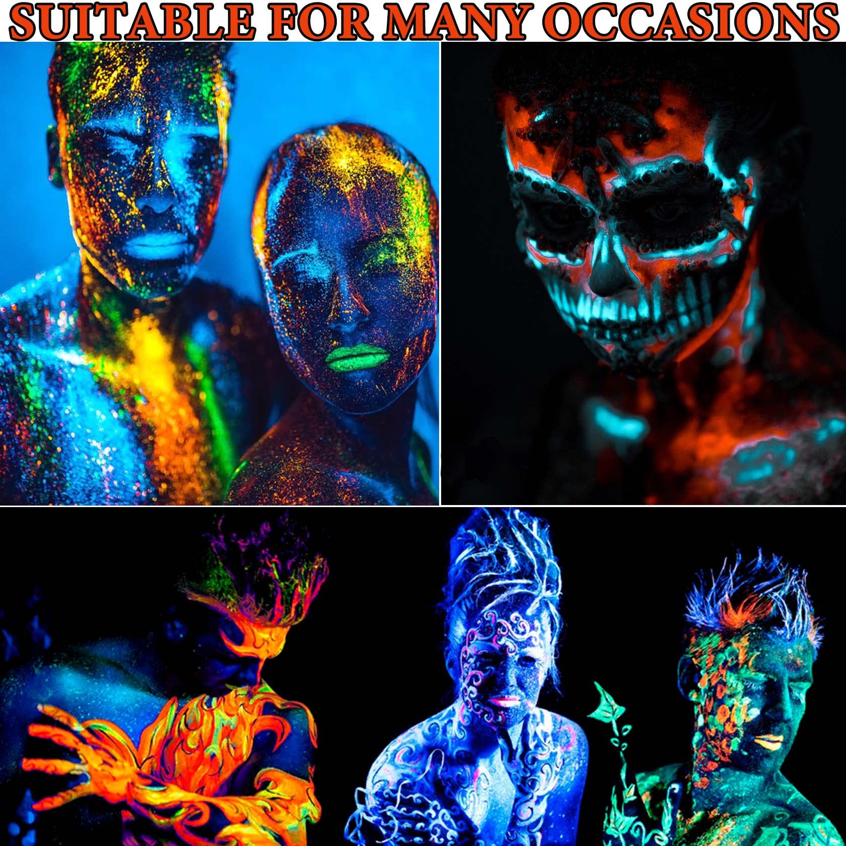 bkpplzp group at party using paints for noticeable night-time effects