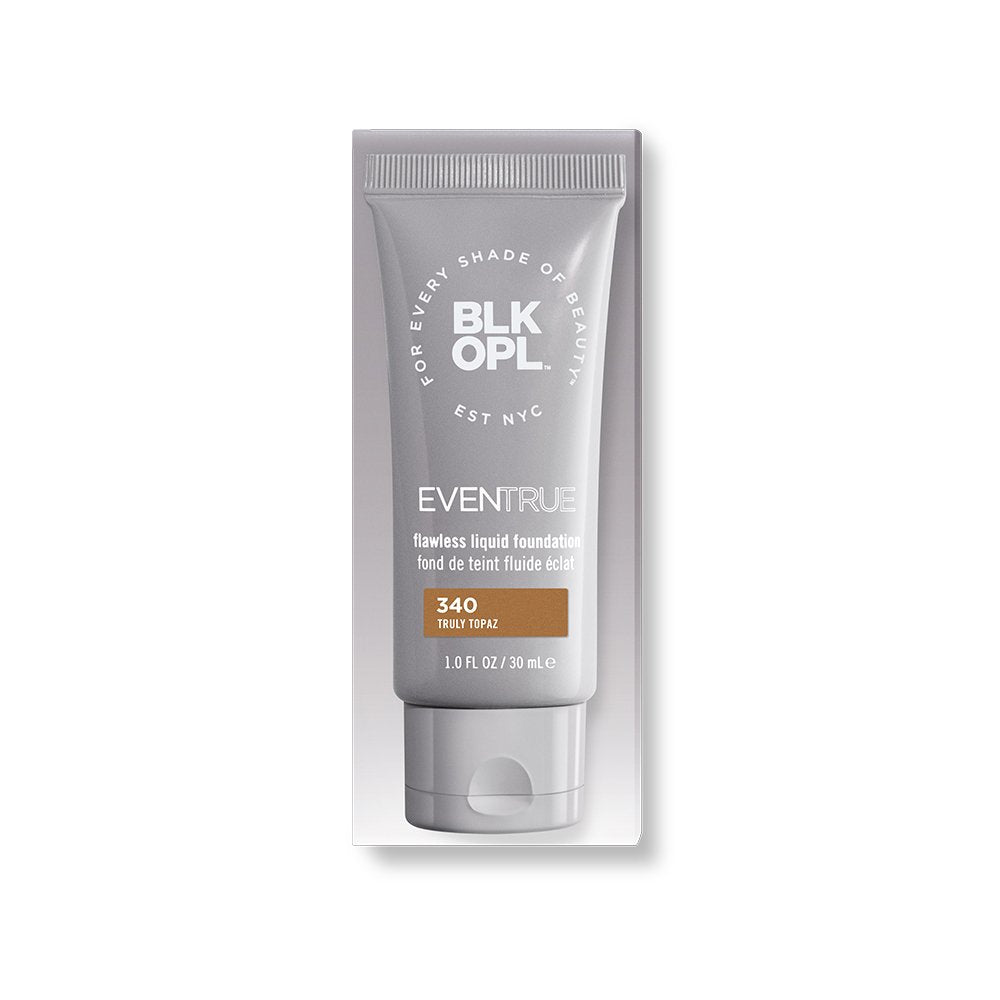 Black Opal foundation texture close-up with pump drop illustrating blendable, luminous finish