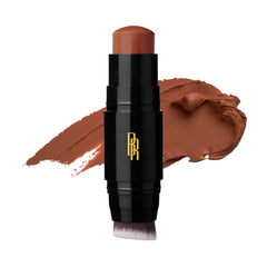 Black Radiance foundation stick front view showing compact design and easy application benefit
