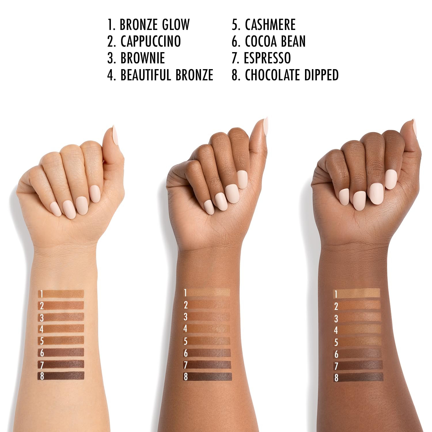 Black Radiance foundation stick texture close-up showing pigment-rich creamy formula for buildable coverage