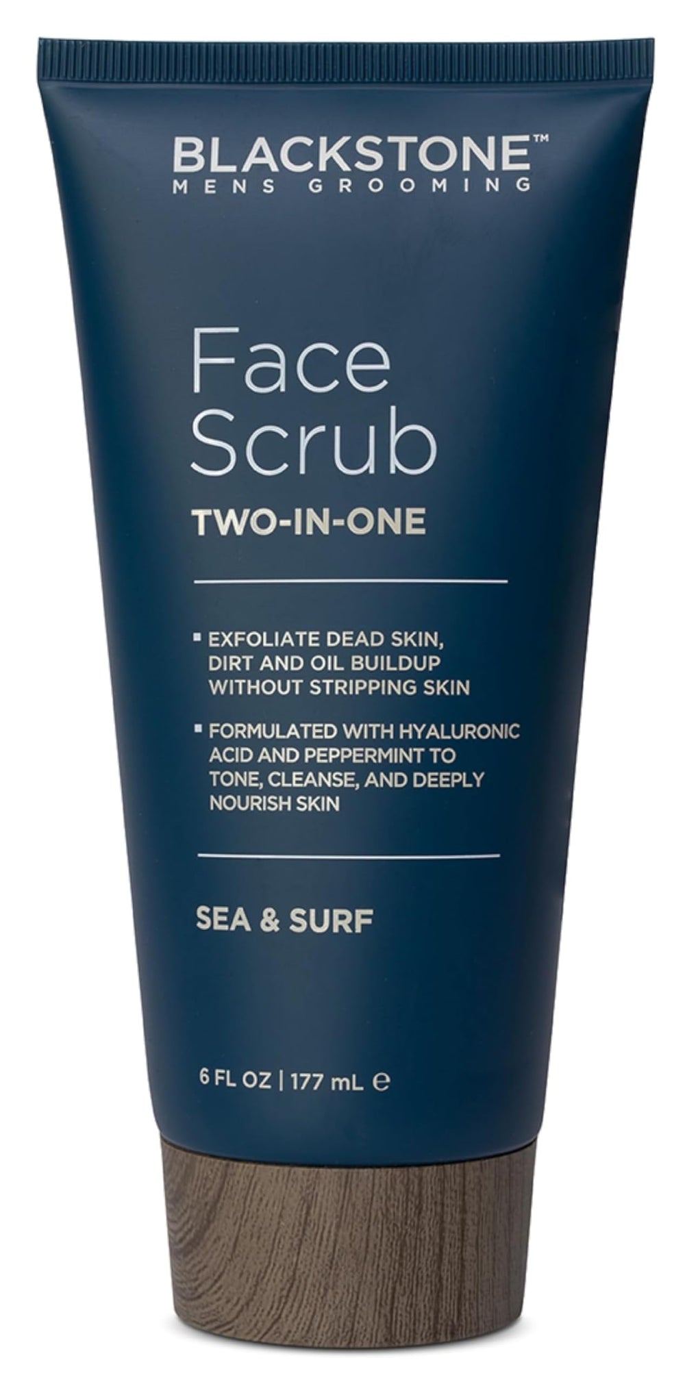 Blackstone front packaging showing Sea & Surf scent and 6 fl oz size benefits hydration