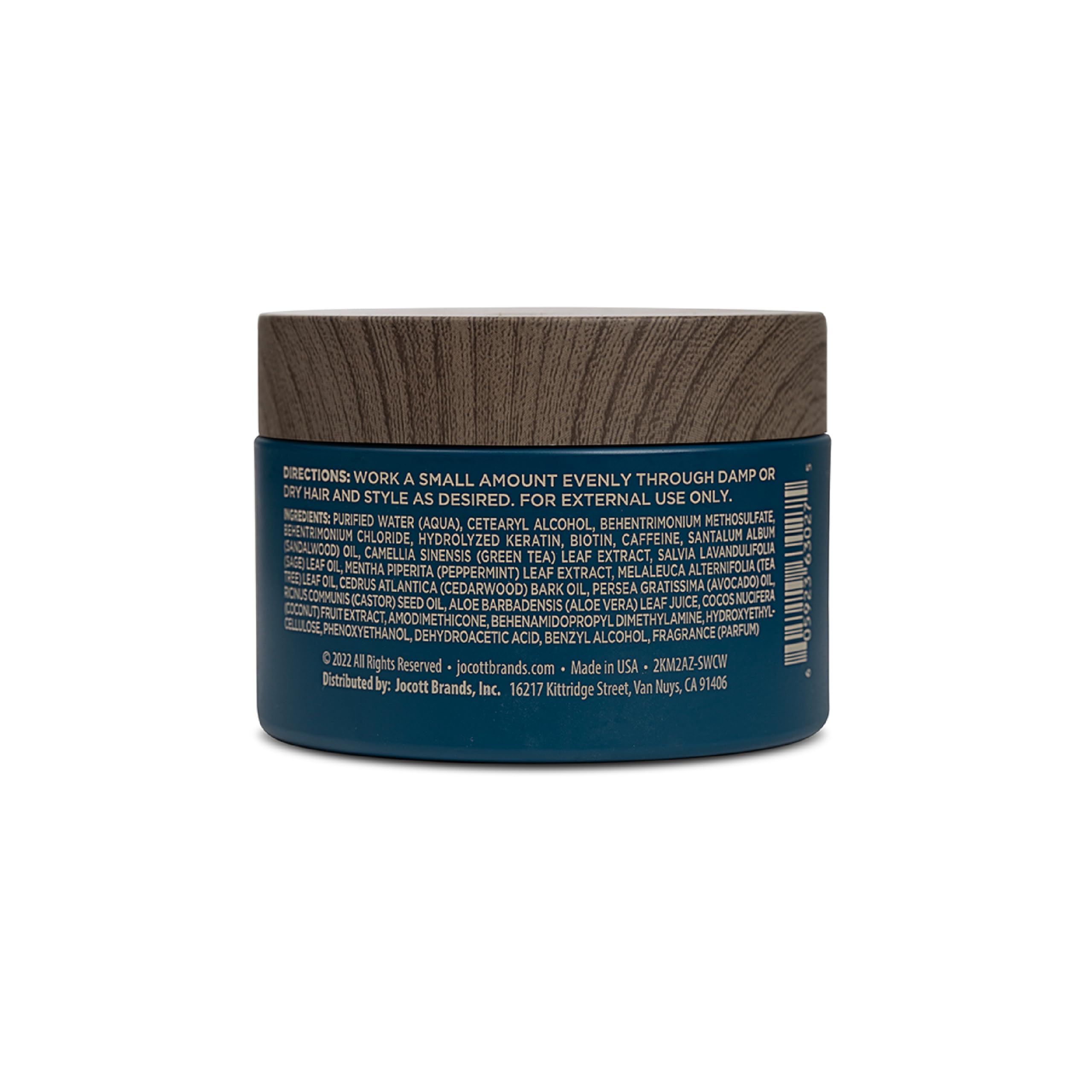 Blackstone pomade open jar texture highlighting pliable, lightweight formula