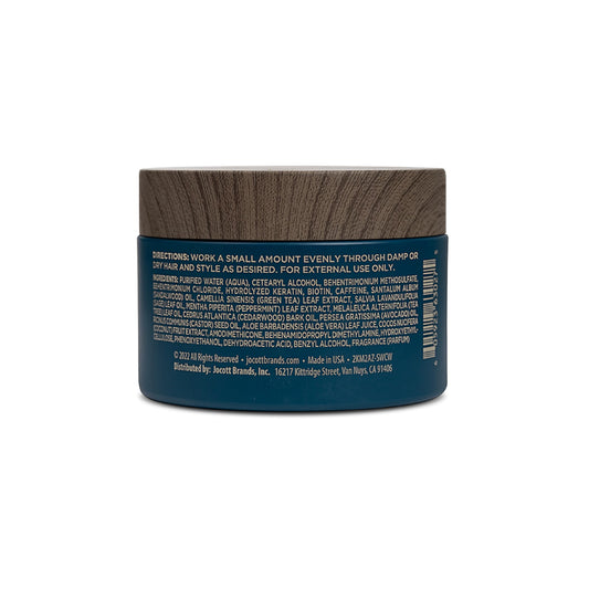 Blackstone pomade open jar texture highlighting pliable, lightweight formula