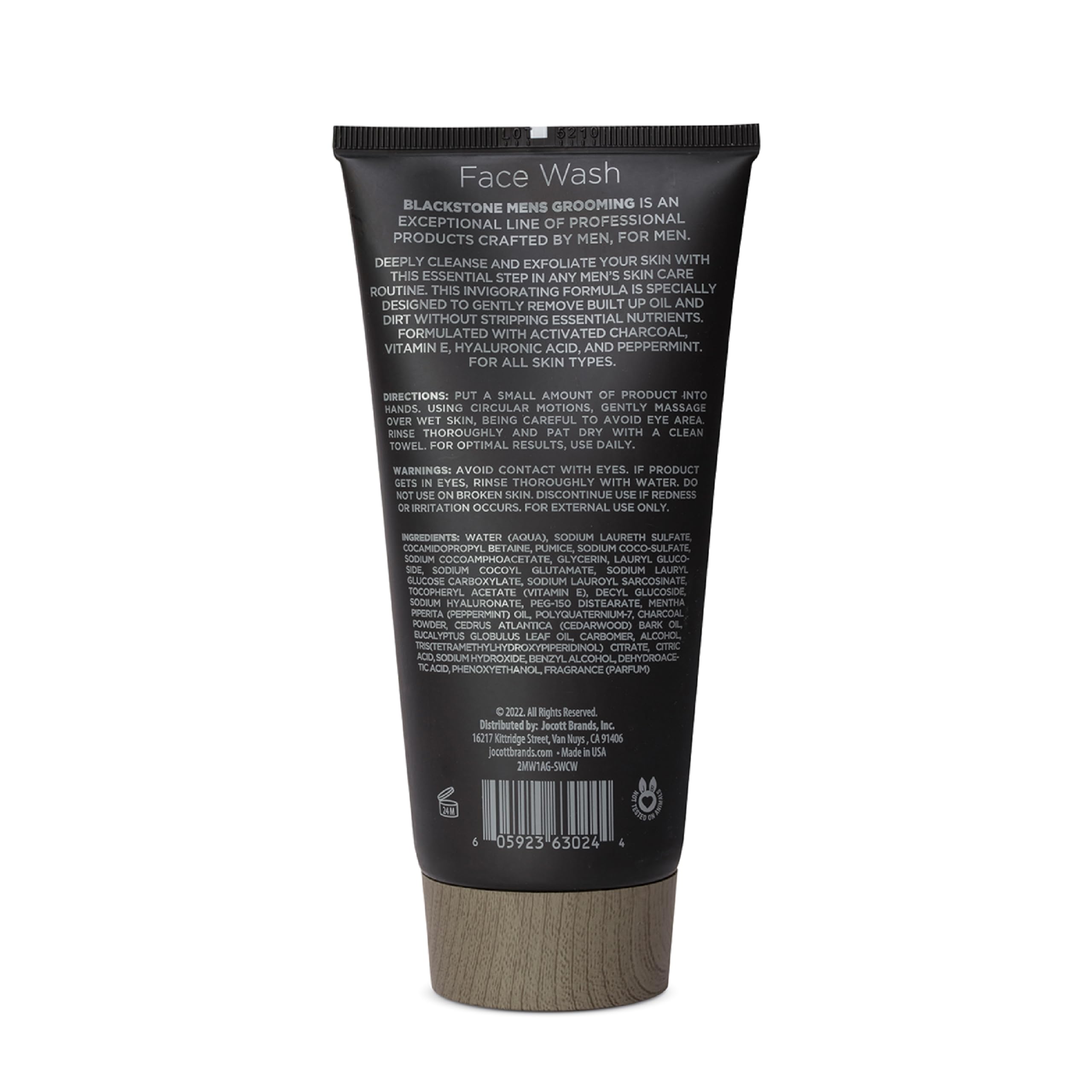 Blackstone pump and label closeup highlighting ingredients and paraben-free benefit