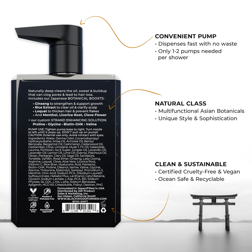 Blackwood For Men pump top close-up for easy dispensing and controlled use