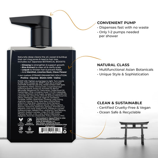 Blackwood For Men pump top close-up for easy dispensing and controlled use