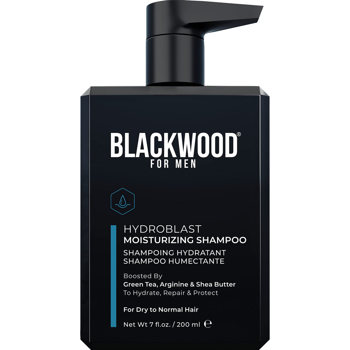 Blackwood For Men front bottle showing packaging and benefits