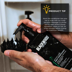 Blackwood For Men bottle on bathroom shelf staged for a modern grooming routine