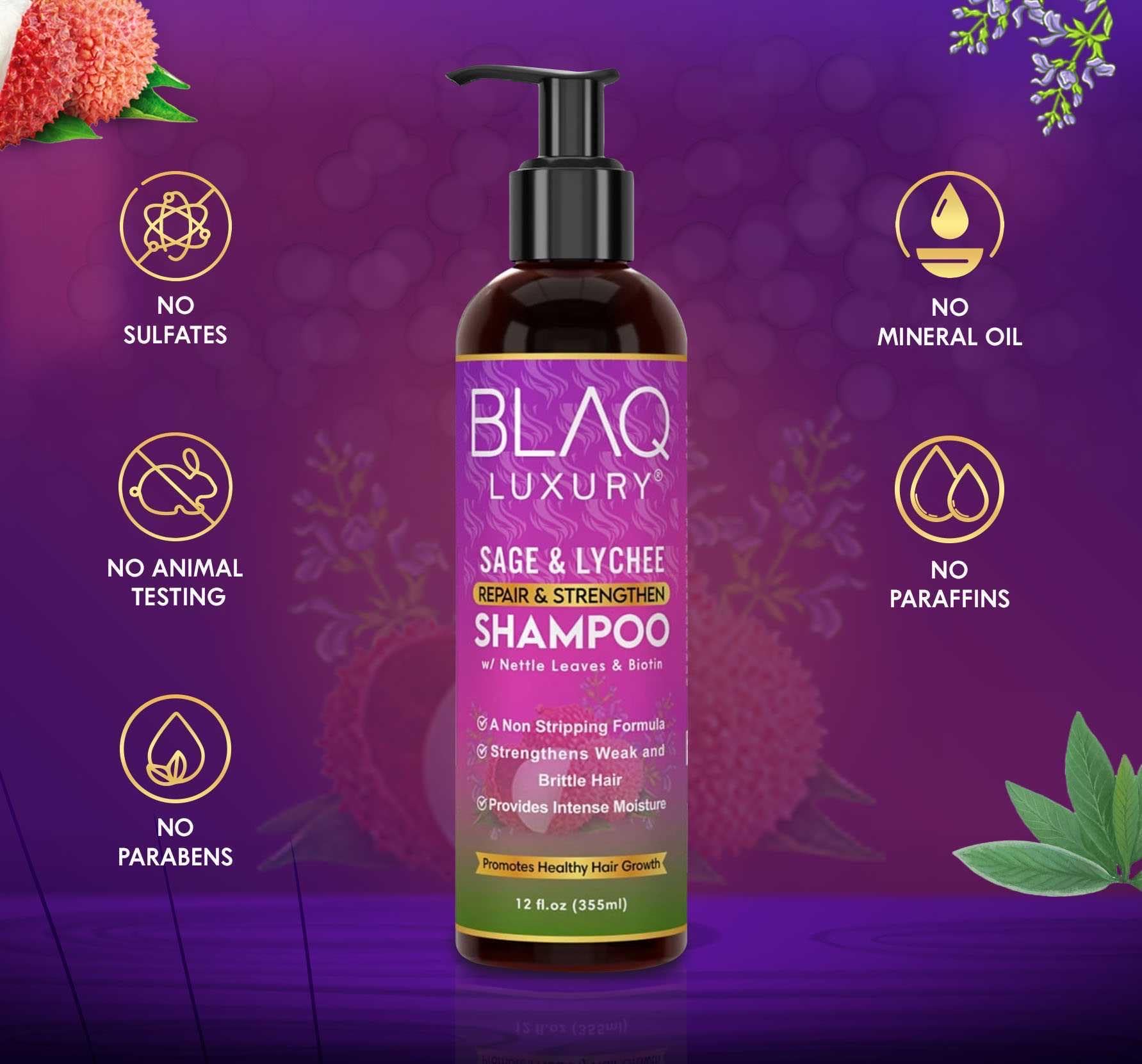 blaq luxury fresh sage and lychee botanicals conveying antioxidant support and scent
