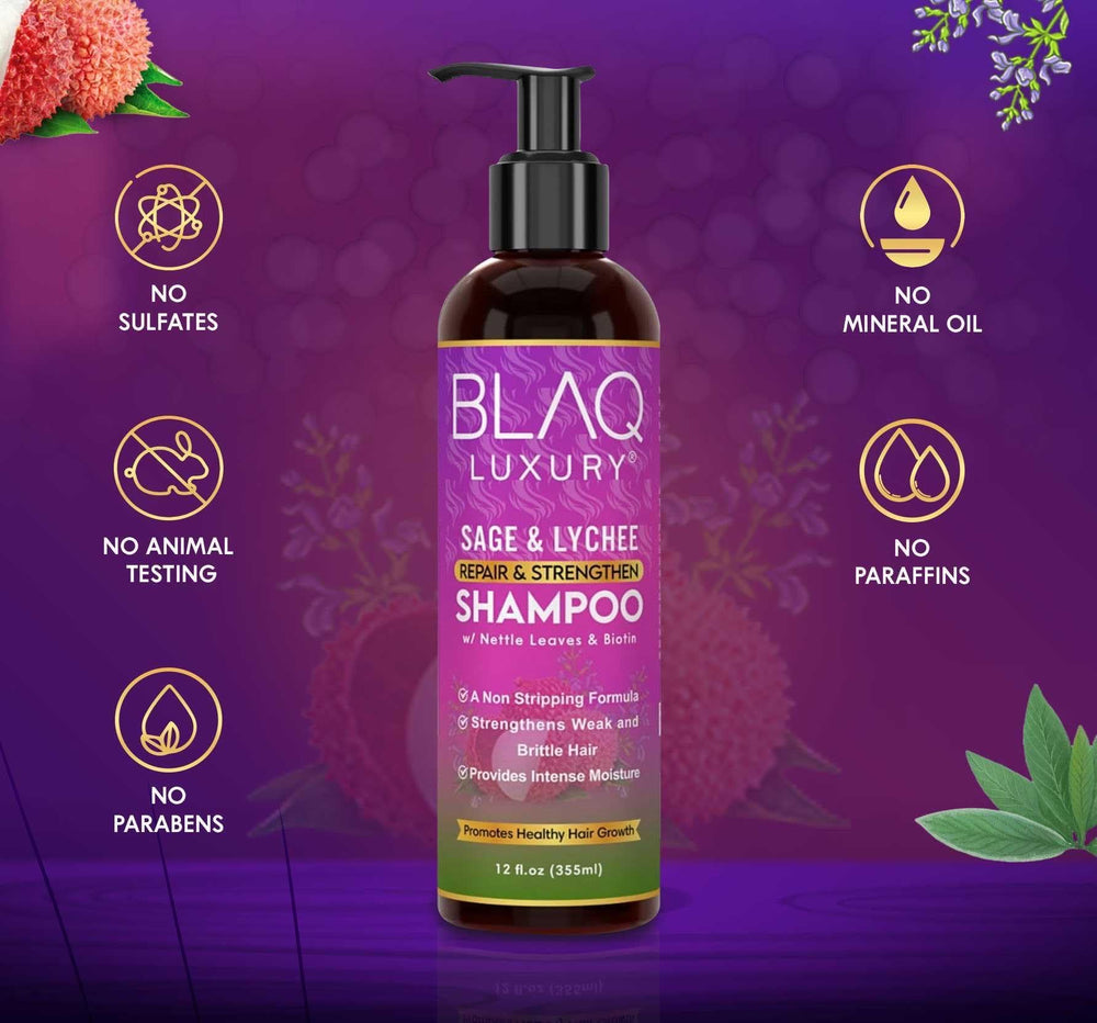 blaq luxury fresh sage and lychee botanicals conveying antioxidant support and scent