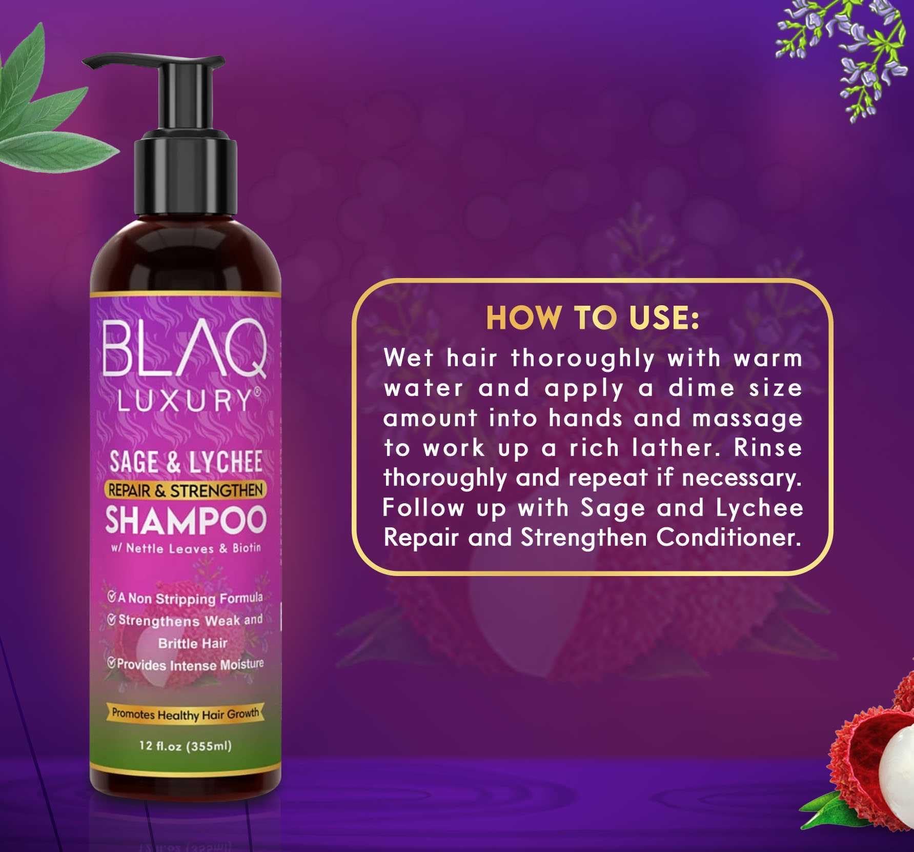 blaq luxury 12 fl oz bottle beside everyday items to show true size and portability
