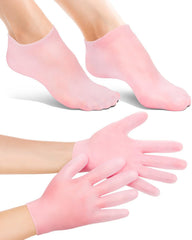 BLATOWN front view of pink glove and sock pair showing full set benefits