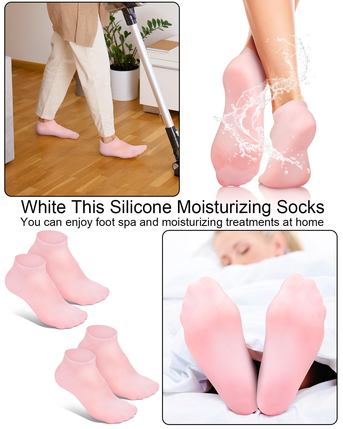 BLATOWN lifestyle spa setting with socks and foot cream showing convenient at-home care benefit