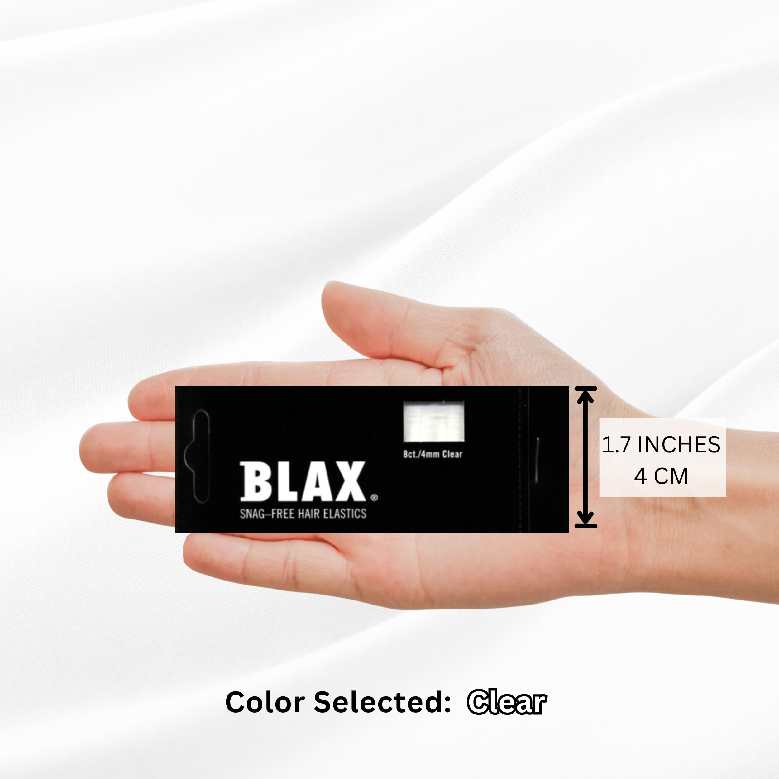 Blax close-up of smooth elastic texture preventing hair snags