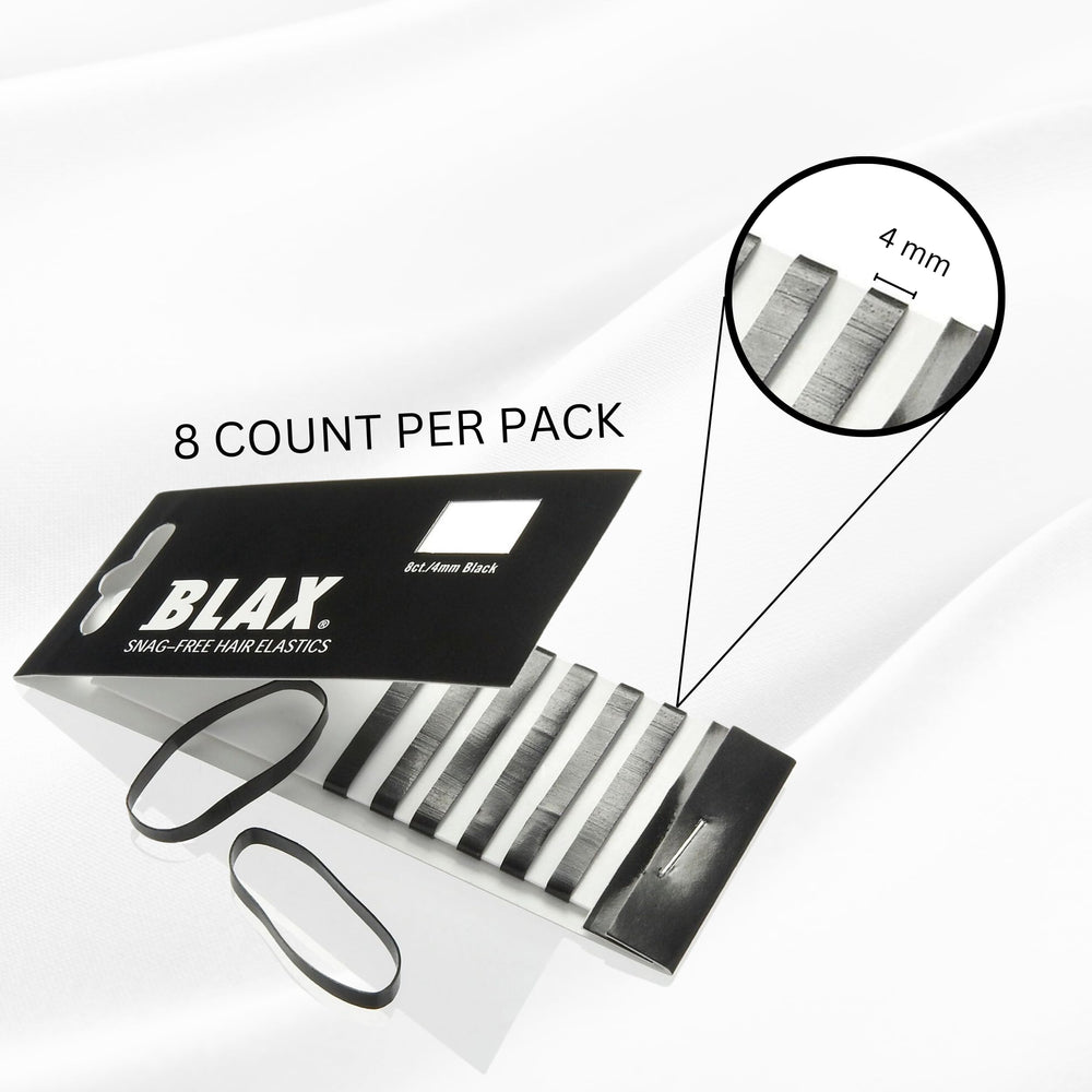 Blax elastic stretched to show flexibility and strong hold without deforming for active use